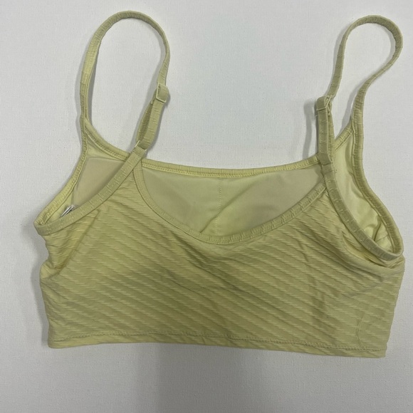 Aerie Yellow Ribbed Longline Bikini Top - Picture 2 of 3